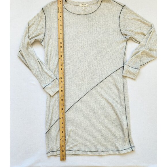 Rag & Bone The Knit Ribbed Dress Long Sleeve Grey Cute Soft Sporty Comfy Small - Picture 8 of 9
